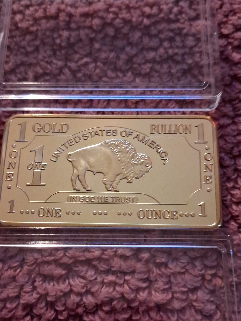 Gold Bullion Replica Bar - Gold Color